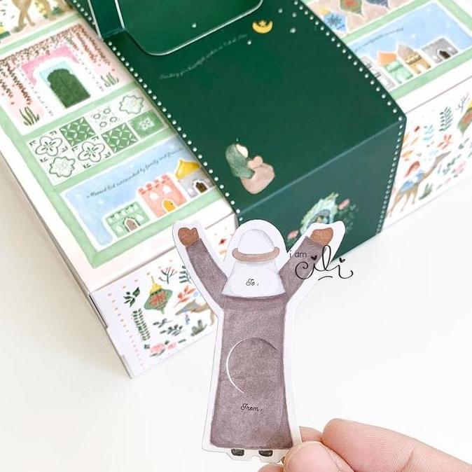 Gaslangsung- (Box 20 X 20 X 8 Cm Lebaran) Kotak Kue Bolu Lapis Legit (10 Pcs)