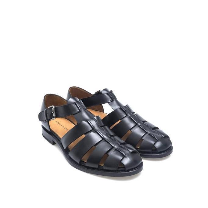 FINNO BLACK Sepatu Sandal Kulit Pria by Mario Minardi TA