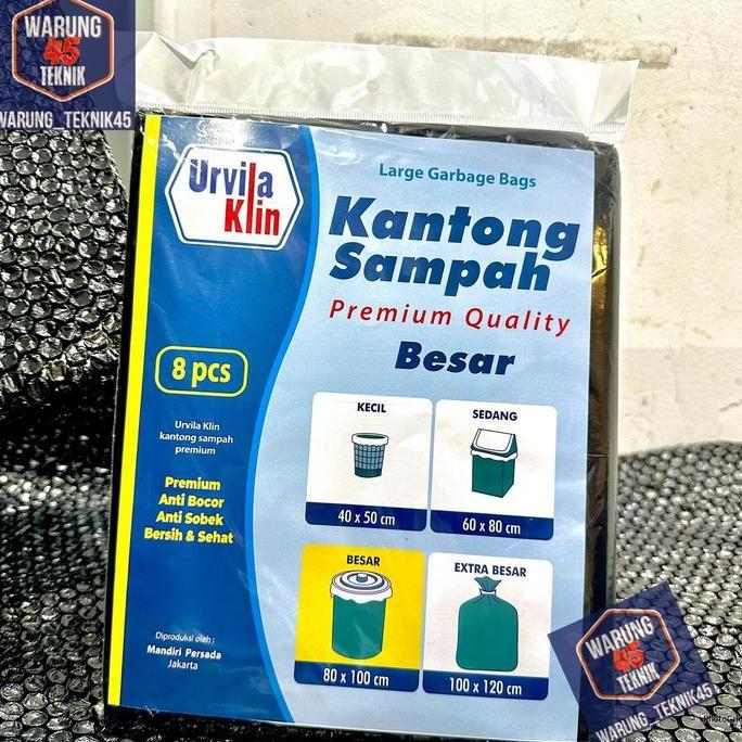 Lansungkirim- Klinpak - Klin Pak Plastik Kantong Sampah Besar 80 X 100 Cm Isi 8 Pcs