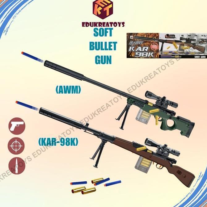 Mainan Tembakan AWM AWP soft bullet shell ejection