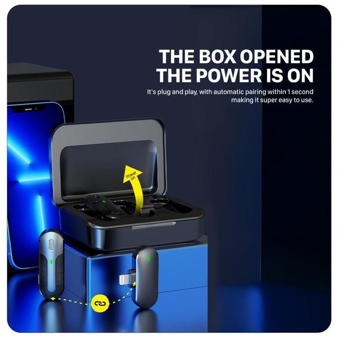 Kiip M8 Microphone Mic Wireless Clip On Dual Portable Type C Lightning