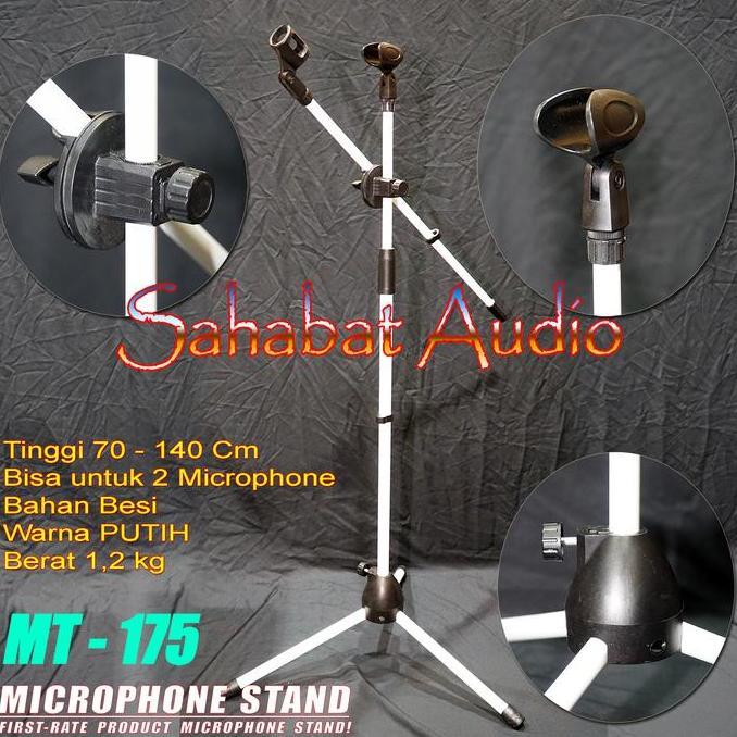 Stand Mic Mt 175 Tripod Microphone Dudukan Mic Stand Mic Lantai Mt-175