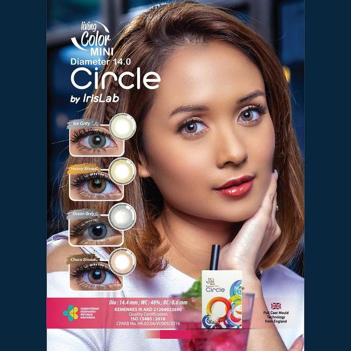 Eyasped- Softlens Minus Mini Circle 14Mm (Choco Brown) Gratis Tempat Soflen