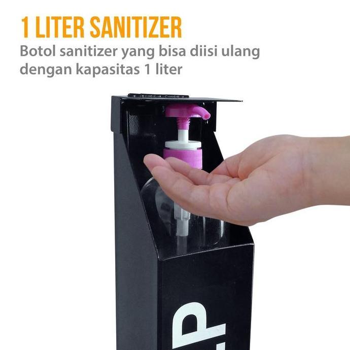 Hayuco- Floor Standing Hand Sanitizer Station Dispenser Touchless Handsfree