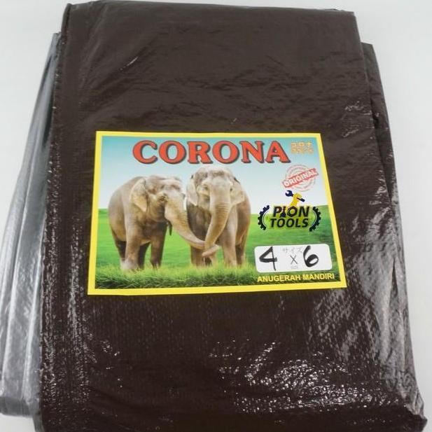 Terpal A2 4x6 meter Corona 2gajah c/s Terpaulin Terpal plastik Terpal kolam Terpal Lembaran Tenda