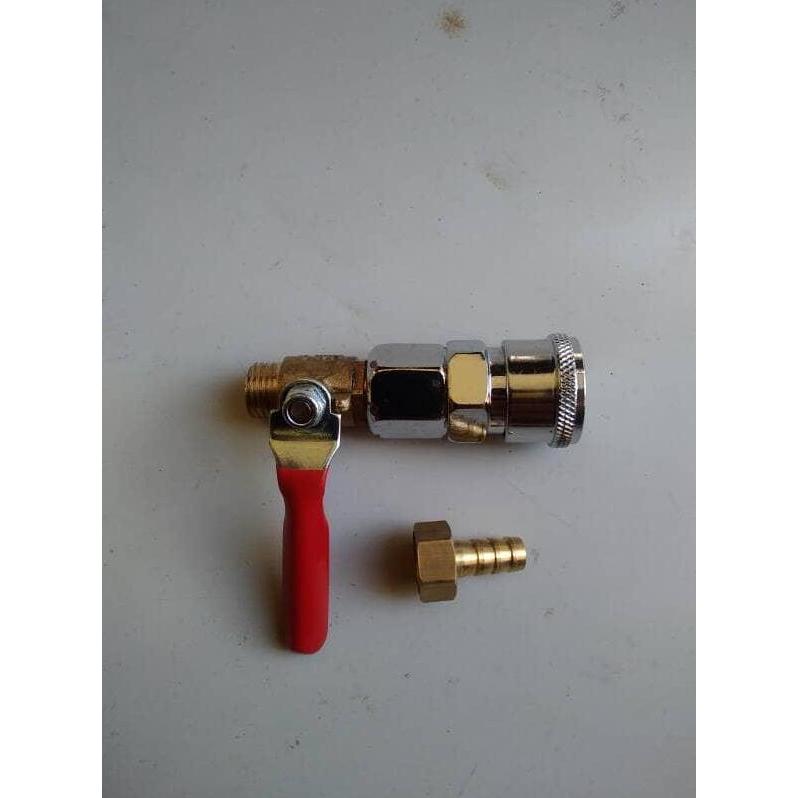 Gaswoii- Kran Kompresor Bonus Coupler Sf20 Tekiro Sambungan Kompresor 1/4 Hato