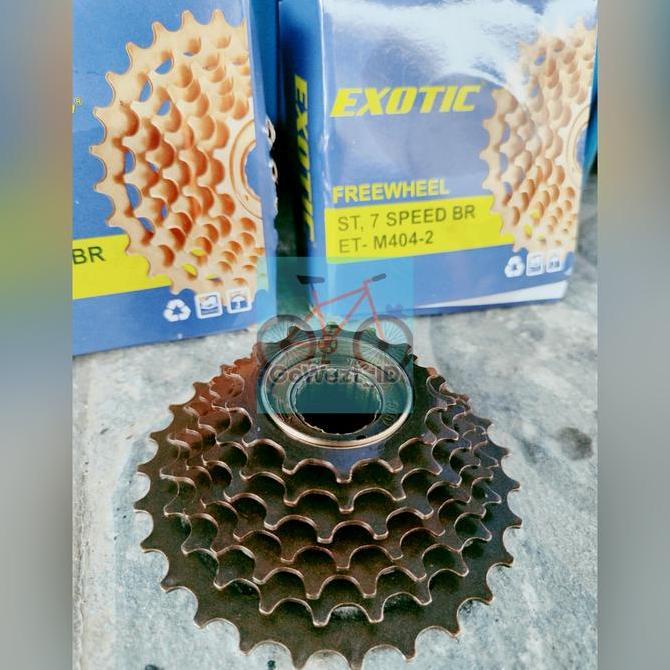 Goeswill- Freewheel Gear Gir Belakang Sepeda 7 Speed Susun Exotic Drat Ulir Mtb