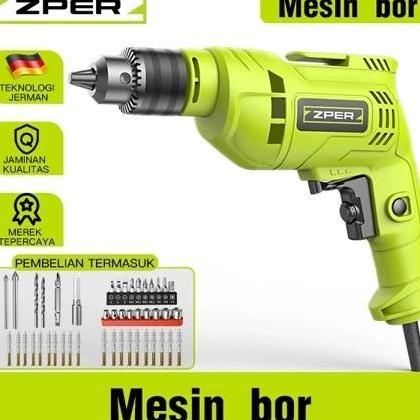 JUPRISYAHPU - ZPER MESIN BOR 350W LISTRIK BOLAK BALI HAND ELECTRIC DRILL BERLAKU UNTUK 2-10MM MATA B