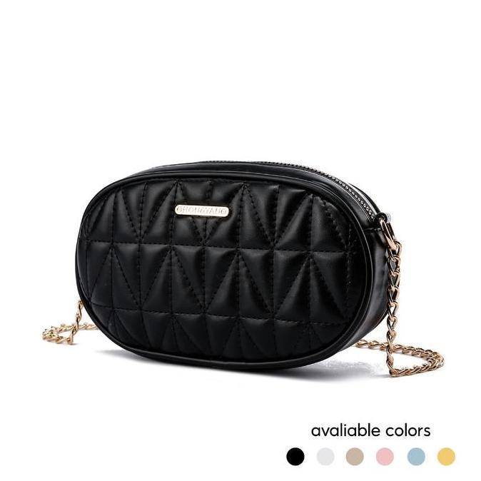 Alyee- Honyan Live Tas Selempang Wanita Kulit Slingbag Sling Bag  Oval Bulat Branded Original Terbar