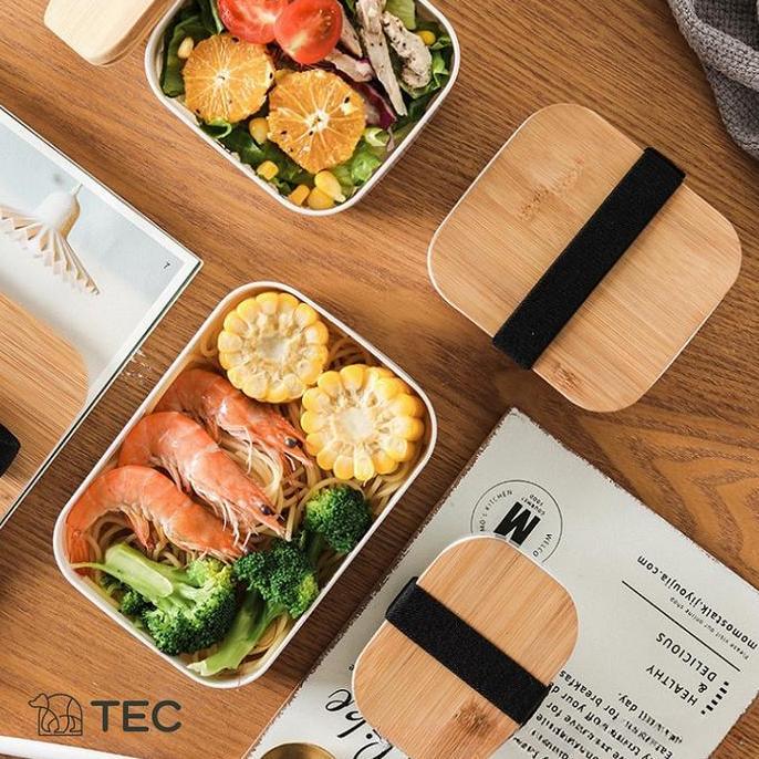 Yxwrg- TecBako Bento Box Kotak Makanan Bekal Makanan Kotak Penyimpanan Makanan Lunch Box Kotak Bekal