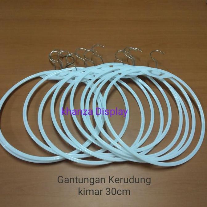 Willgo- Gantungan Kerudung Jilbab Kimar  Jilbab Bergo Dewasa Super White 1 Lusin Hanger Putih Plasti