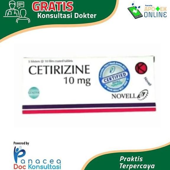 Healting- Cetirizine Hcl 10Mg Isi 50 Tablet/1 Box/Novell