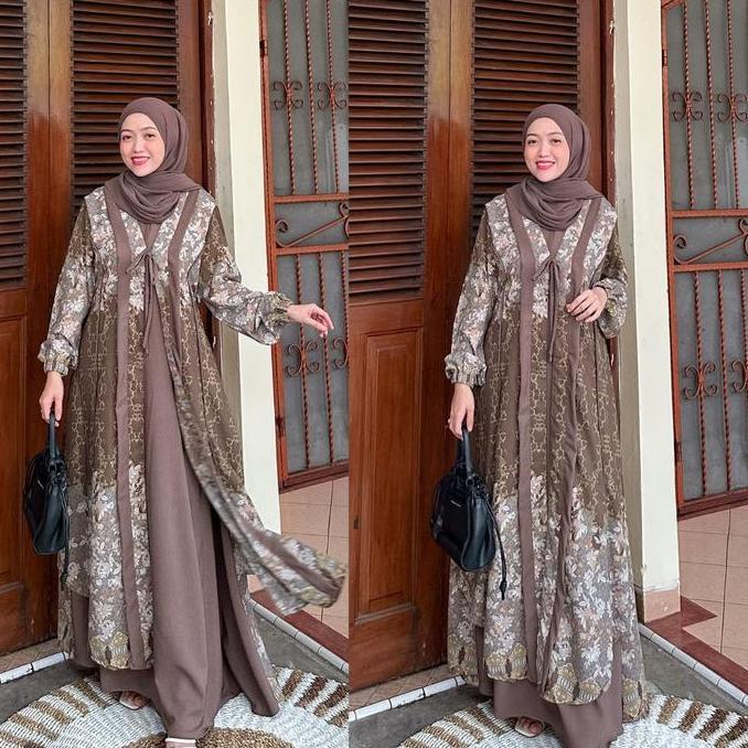 Hokywoi- Joley Cloth - Meera Dress Abaya Dress Gamis Bridesmaid Outfit Mewah Wanita Motif Printing T