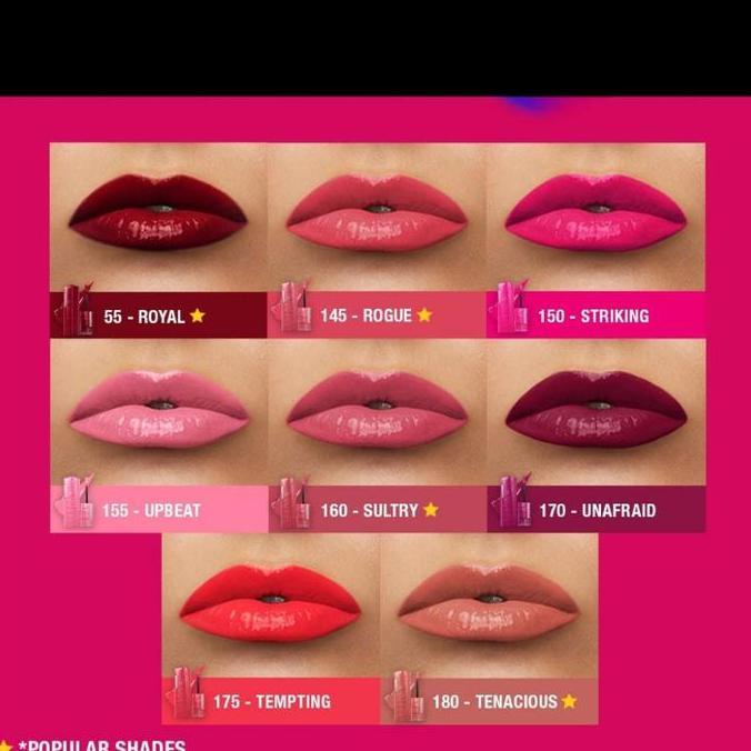 Lansungkirim- Maybelline Superstay Vinyl Ink Lipstik Glossy Tahan Lama 16 Jam Tanpa Transfer Dengan 