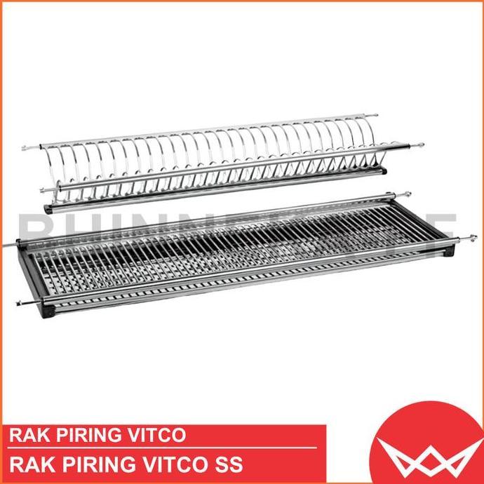 RAK PIRING DAN GELAS VITCO STAINLESS STEEL / VITCO STAINLESS STEEL DISH DRIP / RAK PIRING