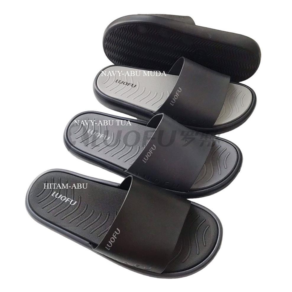 BEST SELLER LUOFU SENDAL SELOP JELLY KARET EVA PRIA E7208M-E01DWT [L05]