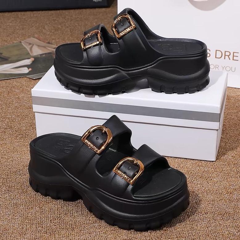 DISKON ELFELDE SANDAL WANITA KEKINIAN TINGGI WEDGES SANDAL JELLY WANITA SANDAL FUJI WANITA KOREA