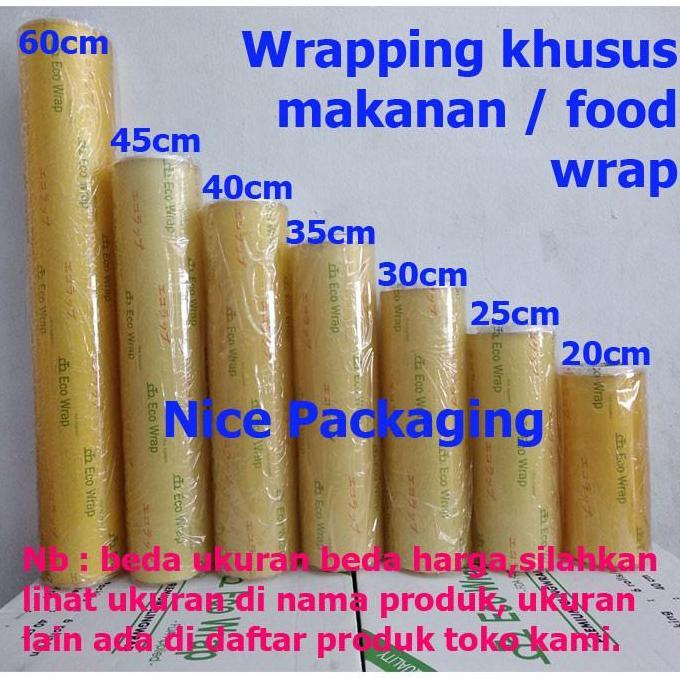 Plastik wrapping makanan / food wrap uk 60cm