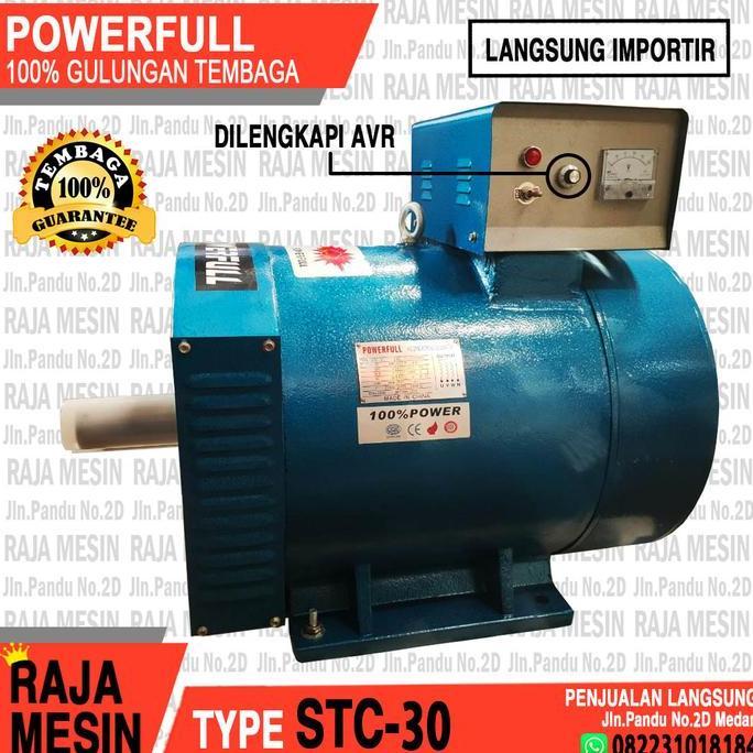 Terlaris Dinamo Pembangkit Listrik Stc-30Kw Powerfull Alternator #100% Tembaga