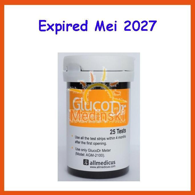 Strip GlucoDr BioSensor Isi 25 Stik Gluco Dr Tes Gula Darah AGM-2100