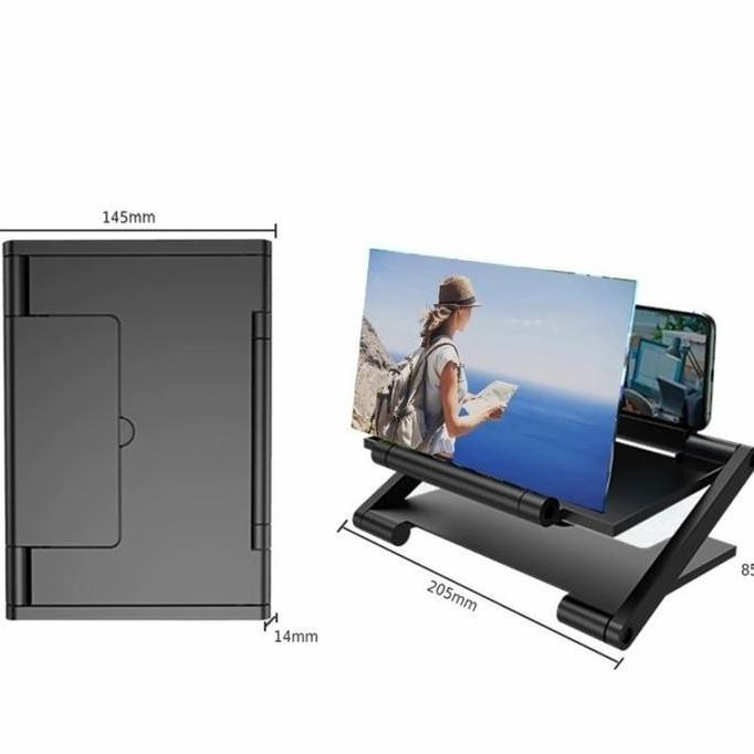 Kaca Pembesar Screen Layar Hp 3D Folding Phone F6 Kaca Ajaib Bioskop [terbaik]