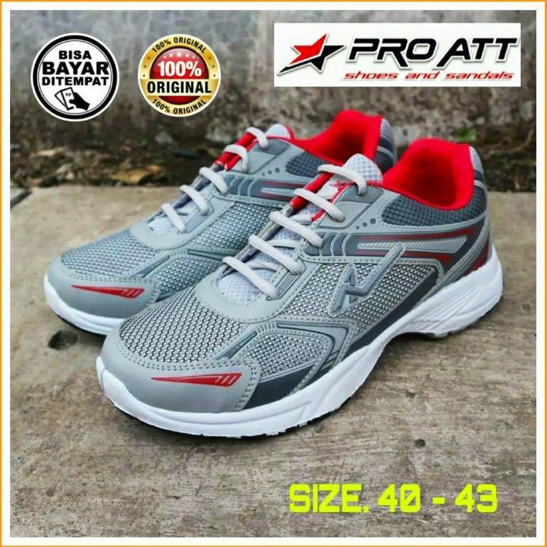 PRO ATT MC 52 Sepatu Olahraga Lari Sport Pria Lelaki Laki Asli Original Abu merah Biru Size 39 - 43 