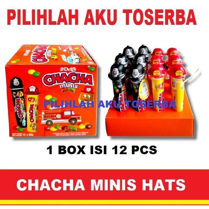 CHACHA MINIS HATS Police & Fire Milk Chocolate - (HARGA 1 BOX isi 12 )