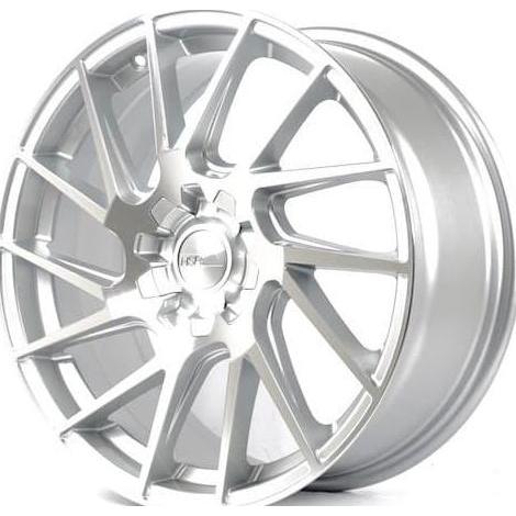 Velg Mobil Ring 18 HSR SQUARE Lebar 8 Lubang Baut 5 Silver Polis