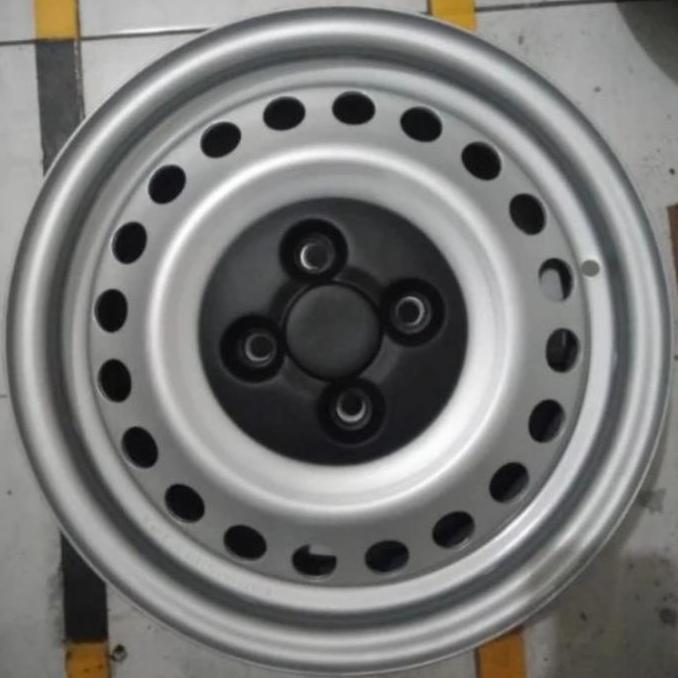 4 velg r14 pcd 100+ dop hitam karimun