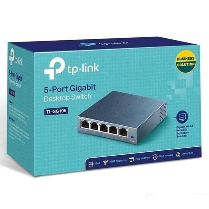TERLARIS - TP-Link TL-SG105 TPLink 5 Port Gigabit Switch Steel Case TPlink SG105