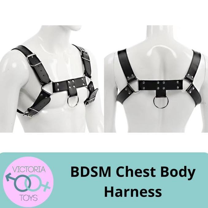 BDSM Chest Body Leather Harness Rope Tali Badan Alat Pria Wanita
