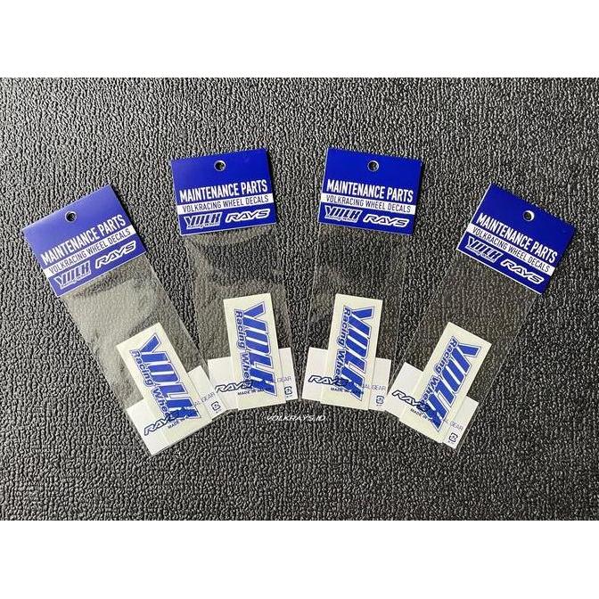 Rays Volk Racing TE37 Repair Disk Sticker Blue Original Japan (4 set)
