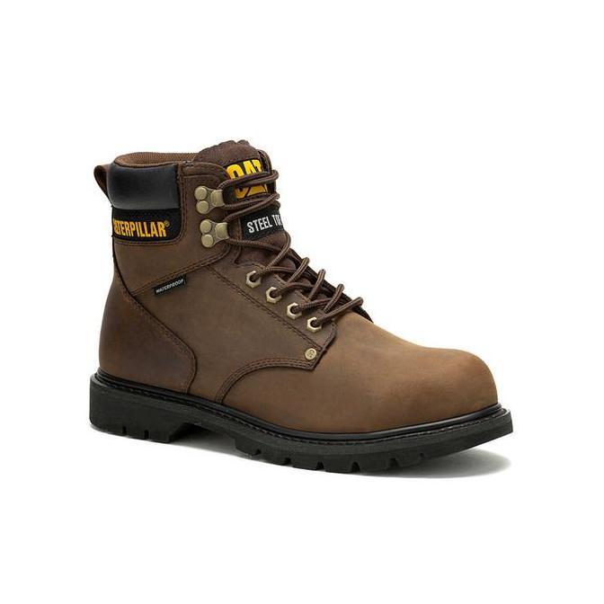 Sepatu Safety Caterpillar Second Shift WP ST Dark Brown