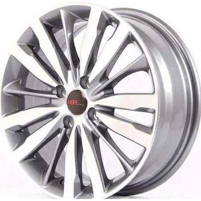 Velg Mobil Ring 16 HSR RS Lebar Pelek 6 Lubang Baut 4 Grey Polis