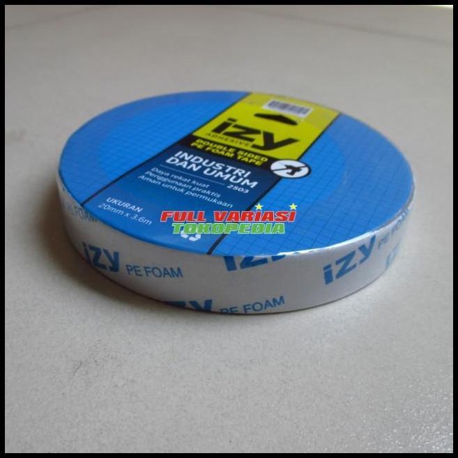 GRATIS ONGKIR DOUBLE TAPE PE FOAM IZY 20MM X 3,6M 