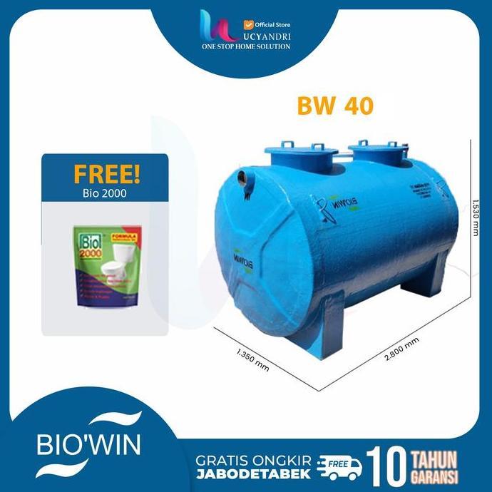 Bst Ready Septic Tank Bio Tangki Septic Biowin Bw 40 Uk 4000 L Kapsul Best Seller