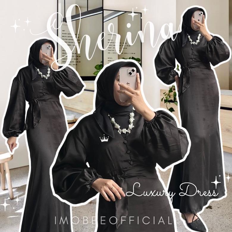 SHERINA LUXURY DRESS SATIN // GAMIS SATIN DUYUNG // DRESS LEBARAN PESTA MERMAID BALON