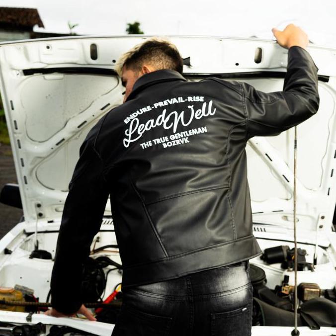 [NEW ARRIVAL] / BOZRVK - LEATHER JAKET - JAKET KULIT PRIA BOXY CUT LEAD WELL BLACK