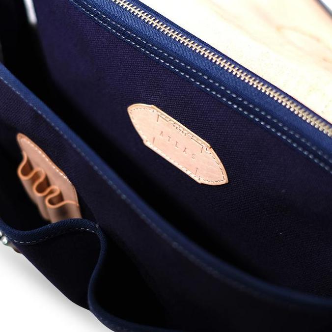 VOYEJ Atlas Bag Natural - Tas Kulit Kanvas Pria