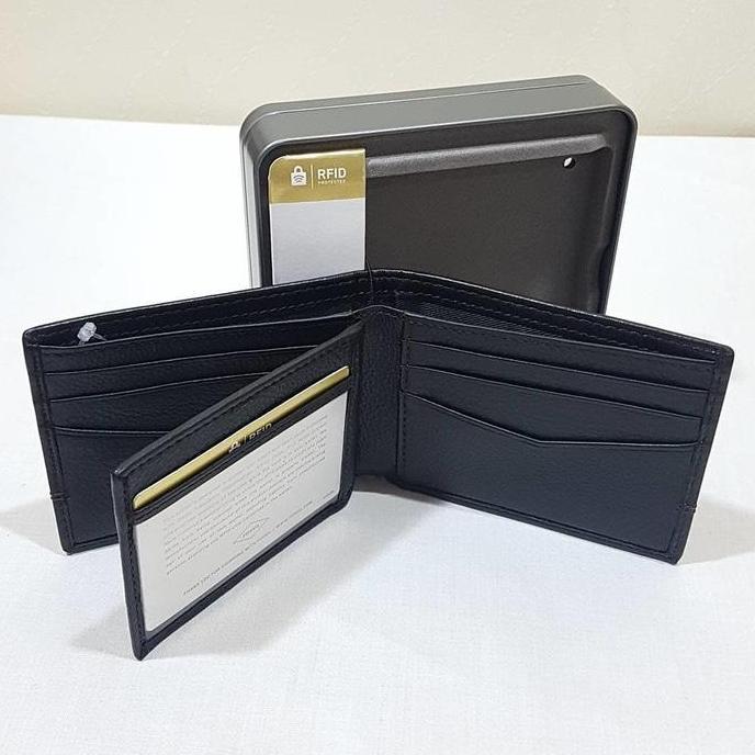 DOMPET PRIA FOSSIL ORINAL - FOSSIL BROOKS WALLET BLACK