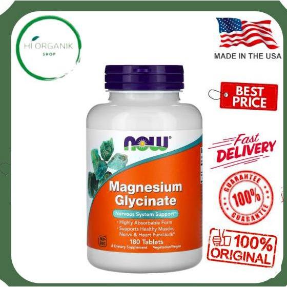 Now Foods Magnesium Glycinate 180 Tablets