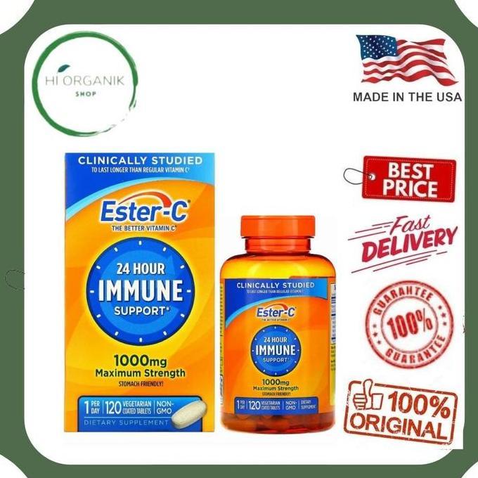 Nature's Bounty Ester C 1000 mg 24 hour immune support 120 Tabs