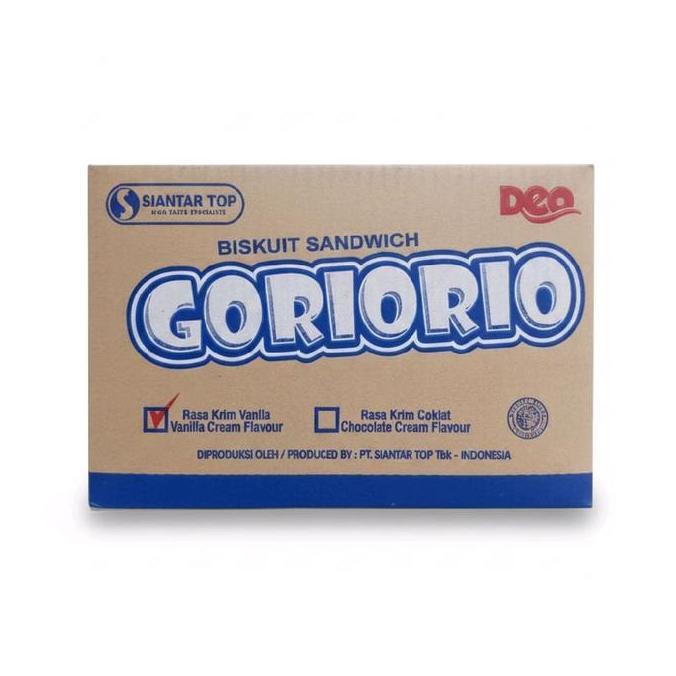Biskuit Sandwich Goriorio 1 Dus isi 10 pak @ 20 pcs