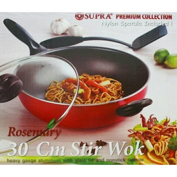 WAJAN SUPRA STIR WOK 30CM TEFLON ROSEMARY