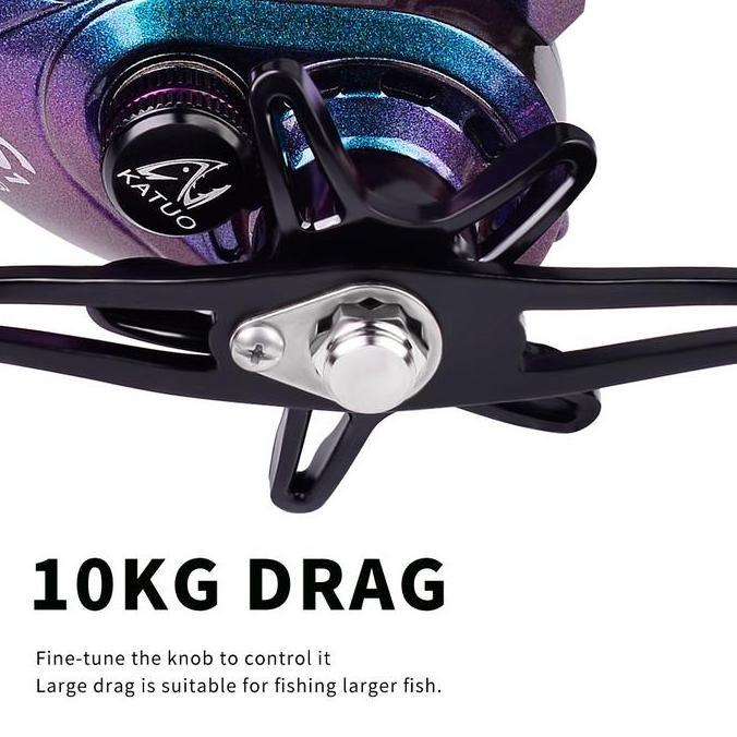 CALDARI 2024 New PROBEROS Mesin Pancing Casting Bc Reel 7.2:1 Gear Ratio 10kg Drag Carbon Shell Fish