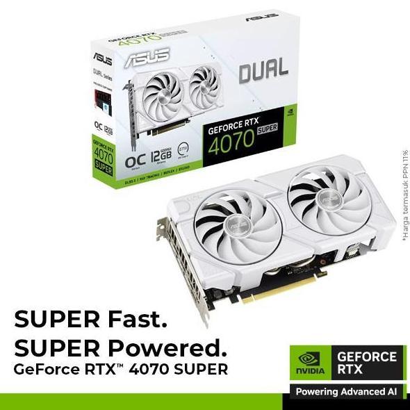 TERMURAH - ASUS DUAL RTX 4070 SUPER 12GB OC EVO WHITE GDDR6X RTX4070 4070S 12G VGA NVIDIA