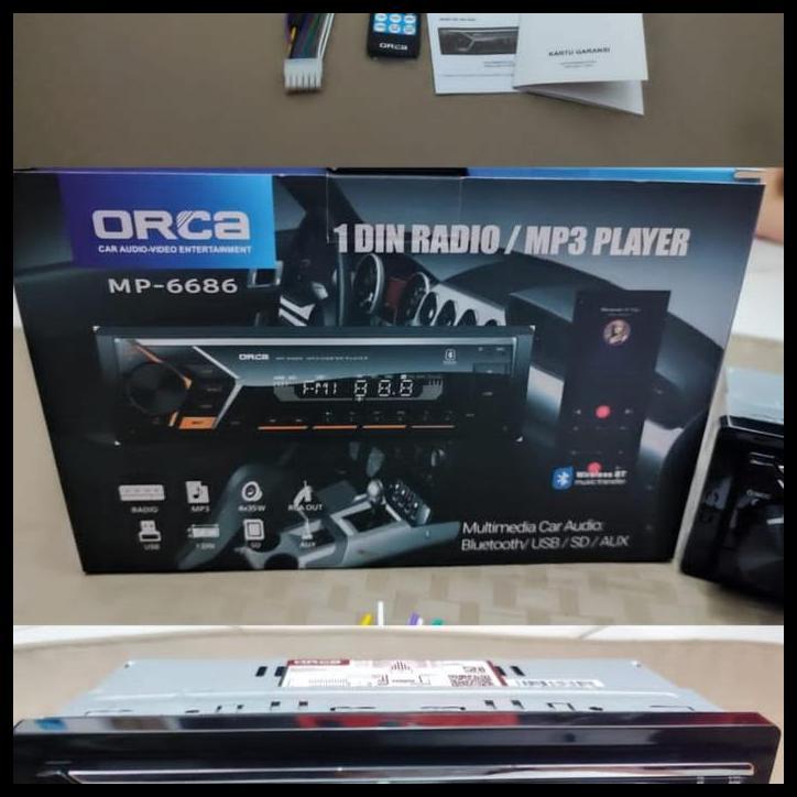 TERLARIS SINGLE DIN TAPE RADIO MOBIL UNIVERSAL ORCA MP-6686
