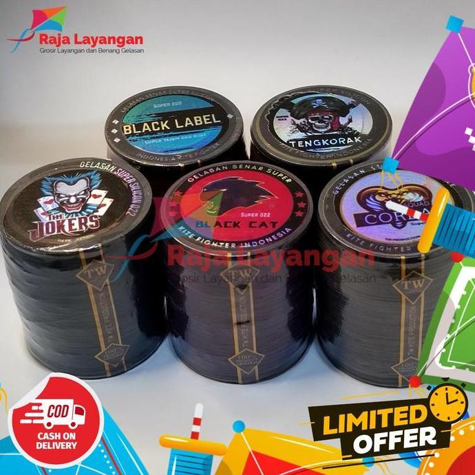 Raja Layangan - Benang Gelasan Black Label / The Joker / Black C (TERBAIK) (TERBARU) (TERMURAH)
