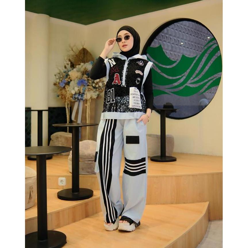 Top dan Oneset Renda MIRELLA by Numiaa Fashion I Atasan Wanita Baju Casual Terry Full Colour