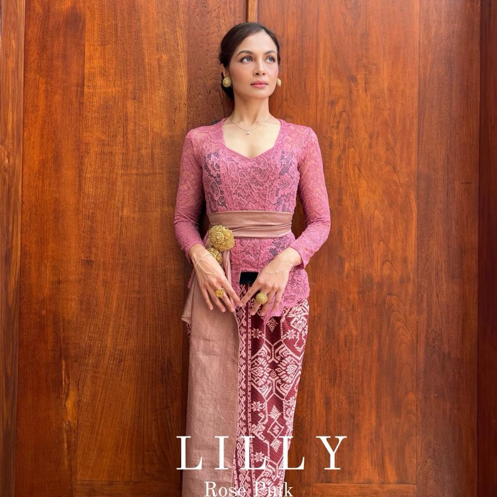 SETELAN KEBAYA BALI BROKAT LILLY LENGAN PANJANG | KEBAYA BROKAT STRETCH | SETELAN KEBAYA | KEBAYA BR